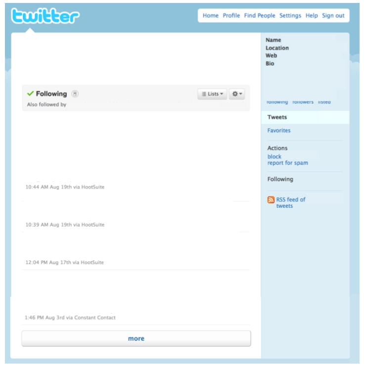 blank twitter template for students